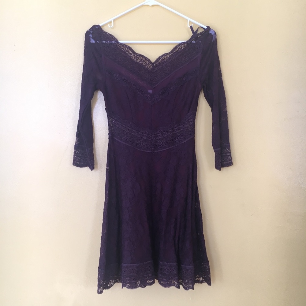 Free People Purple Lace Dress, Size XS